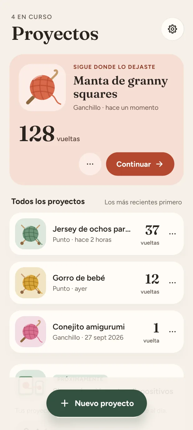La lista de proyectos: un proyecto para seguir en 128 vueltas y tres más.
