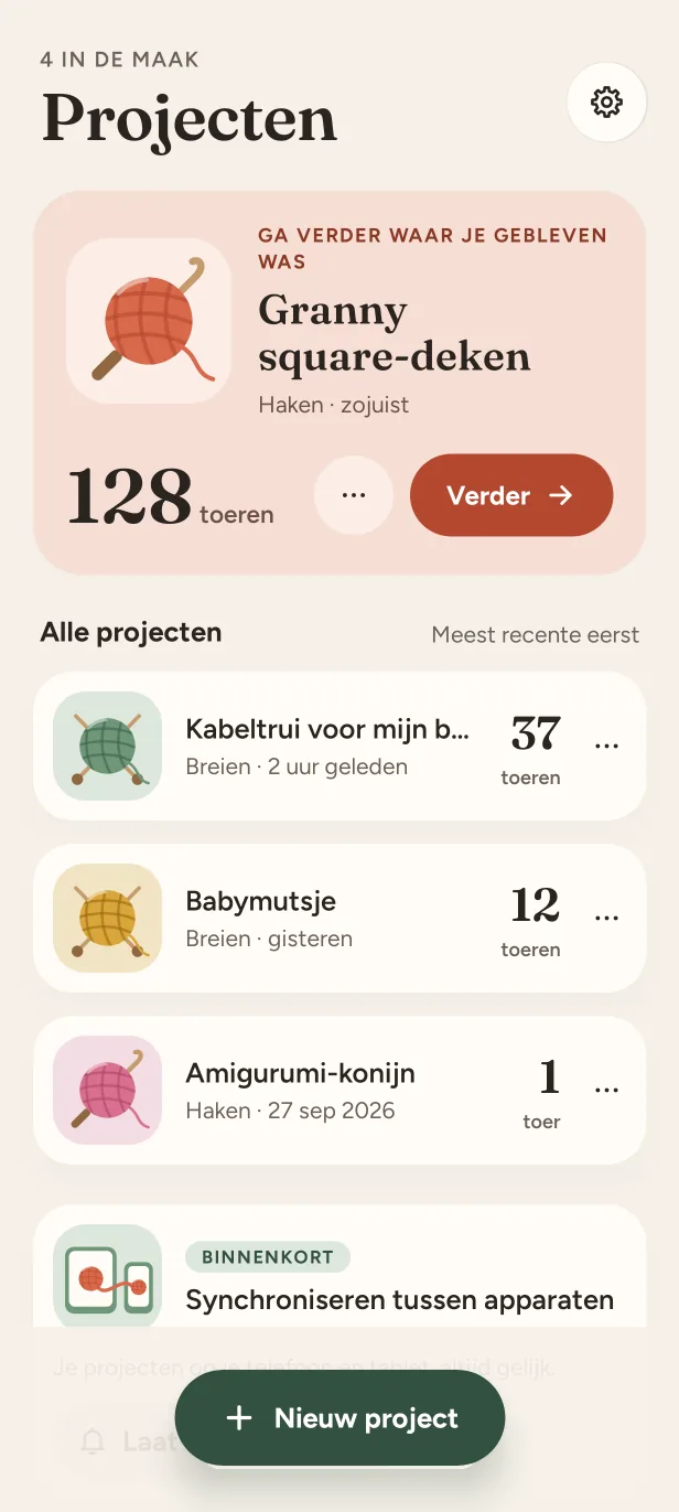De projectenlijst: één project om verder te gaan op 128 toeren, en nog drie.